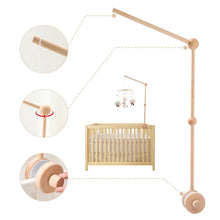 Load image into Gallery viewer, Wooden Crib Mobile Bed Bell Bracket for Baby 0–12 Months