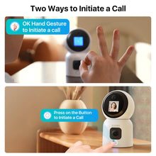 Load image into Gallery viewer, ZOSI 360° Smart Home Security Camera PTZ Auto Tracking Baby Monitor AI Panoramic HD Night Vision Indoor WiFi Surveillance Camera