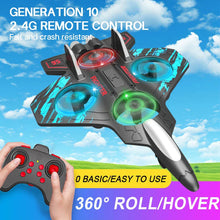 Load image into Gallery viewer, Glider Flying Helicopter RC Hobby Jet Plane 2.4G Stunt Remote Control Foam Fighter Airplane Toy With Light