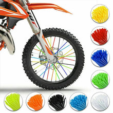 Load image into Gallery viewer, 72pcs Bicycle Wheel Spoked Protector Wraps 24cm Wheel Rim Spoke Wrap Kit for Motorcycle Bike Color Rims Skin Trim Covers Pipe