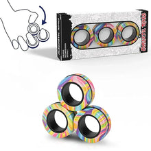Load image into Gallery viewer, Magnetic Spinner Rings Fidget Toy Set – 3PCS Anti-Stress Magnetic Rings for Anxiety Relief and Focus