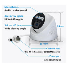 Load image into Gallery viewer, 4K 8MP POE IP Camera Audio H.265 Onvif Wide Angle 2.8mm AI Color Night Vision Home CCTV Video Surveillance Security