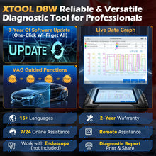 Load image into Gallery viewer, XTOOL D8W Bluetooth Diagnostic Tool Automotive Scanner ECU Coding Key Programming Topology Map 38 Reset Service CANFD DOIP