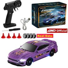 Load image into Gallery viewer, 4WD RC Drift Racing Car - 1/43 Mini High-Speed Electric Car with Gyroscope, Realistic Lights, Remote Control Toy for Kids & Adults