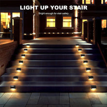 Load image into Gallery viewer, Warm White LED Solar Step Lamp β Waterproof Outdoor Garden & Stair Lights
