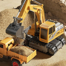 Load image into Gallery viewer, Alloy Remote Control Excavator Toy Car with Lights Sound Effect Electric Excavator Automobile Engineering Vehicle Children Gifts