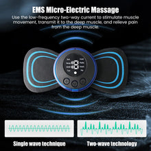 Load image into Gallery viewer, 5pcs set Neck Back Massager Sticker EMS Pulse Mini Electric Massage for Shoulder Leg Cervical Body Muscle Stimulator Relief Pain