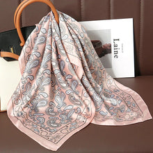Load image into Gallery viewer, Luxury Satin Silk Square Scarf – Shawl, Hijab & Fashion Wrap 2023