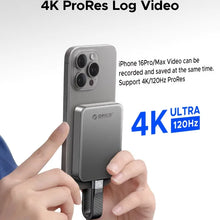 Load image into Gallery viewer, ORICO Mini Magnetic External SSD Portable Solid State 480MB/s Hard Drive for IPhone 16 15 Pro/Max ProRes 4K HDR Record and Store