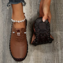 Load image into Gallery viewer, Women Shoes 2024Autumn Fashion Pu Leather Casual Shoes Handmade Sewing Soft Comfortable Mom Shoes Women Sneakers Chaussure Femme