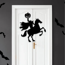 Load image into Gallery viewer, Halloween Door & Window Stickers - Skeleton Hands, Pumpkins, Ghosts, and Witch Hat Decor