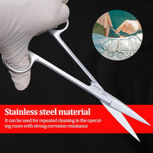 Load image into Gallery viewer, Stainless Steel Veterinary Surgical Scissors, Vet Medical 14Cm 16Cm 18Cm Straight Curved Tip Scissors Pet Animals Surgical Tool
