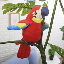 Load image into Gallery viewer, Talking Macaw Parrot Plush – Repeat & Speak Electronic Stuffed Toy