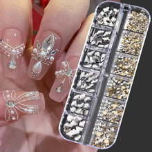 Load image into Gallery viewer, 100/50cm Luxury Crystal Chain Nail Charms - 1.5/2mm Clear & AB Diamond Nail Art Decoration