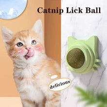 Load image into Gallery viewer, Ball Cat Toy Pasted Lollipop Gatos Mint On The Wall Pet Ball Snack Good Cat Accessories Cat Toy with Light and Self-Rotating Ball Kitten Gift Edible Cat Lick Toy Cat Chew Toy Teeth Cleaning Cat Bite Toy Rotating Cat Toy