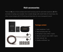 Load image into Gallery viewer, KEFINE Delci 10mm DLC+PU Diaphragm Dynamic Driver Hifi Wired IEM Earphones with CNC Metal & Detachable 0.78mm 2pin 3.5mm Cable
