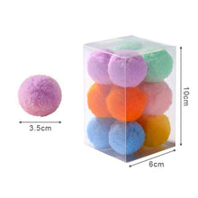 Load image into Gallery viewer, 12Pcs/lot Funny Cat Toys Stretch Plush Ball Toys for Cats Colorful Interactive Cat Pom Pom Kitten Toy Pet Supplies Plush Balls for Training and Kitten Play