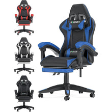 Load image into Gallery viewer, Gaming Chair with Footrest Gamer Chairs Ergonomic with Lumbar Cushion Headrest Gaming Chair Height Adjustable Computer Chair