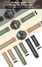 Load image into Gallery viewer, Smartwatch Military Men 360*360 HD Screen Flashlight Health Monitoring Waterproof Heart Rate BT Call Smart Watch For Android IOS