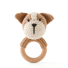 Load image into Gallery viewer, Crochet Animal Rattle Baby Toy Montessori Teether