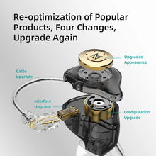 Load image into Gallery viewer, KZ EDX pro In-ear type Earphones Stereo DJ Hi-Fi Bass HIFI Microphone Earplugs Cable speakers reduce noise and detachable cables