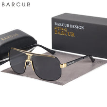 Load image into Gallery viewer, BARCUR Polarized Sunglasses for Men β Trendy UV400 Gradient Lens Oval Comfortable Frame Sports Driving Hiking Fishing Outdoor Fashion Eyewear with Durable Stainless Steel Frame β Casual Apparel Accessory Gift for Him