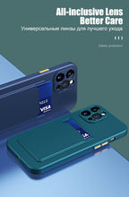 Load image into Gallery viewer, White Soft Wallet Card Holder Phone Case For iPhone 11 12 13 Pro Max Camera Protective Case Wallet Holder Cover Soft Portable Silicone Back Cover Durable Phone Case