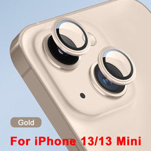 Load image into Gallery viewer, 3D Protective Glass Camera Protector Cover For iPhone 13 Pro Max i Phone 13Pro 13 Mini Rear Lens Metal Ring Protect Camera Lens Case Individual Metal Scratch Resistant HD Clear Case Tempered Glass Camera Case
