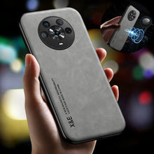 Load image into Gallery viewer, For Honor Magic4 Pro PU Leather Magnetic Car Holder Phone Case Honor Magic 4 Pro 4Pro Magic4 Soft Frame Shockproof Back Cover