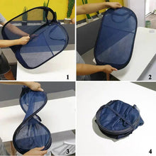 Load image into Gallery viewer, 1PC Horizontal Foldable Laundry Basket Mesh Cloth Breathable Laundry Hamper Home Accessories Large Capacity Storage Baskets