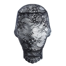 Load image into Gallery viewer, Women Sexy Black Lace Mask Masquerade Party Mask Unisex Adult Lace Full Face Hood Head Cover Festival Halloween Cosplay Eye Mask