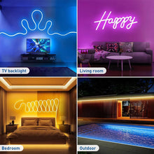 Load image into Gallery viewer, 5V RGBIC Neon Strip Lights – Bluetooth USB LED Ribbon