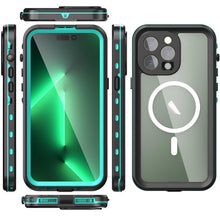 Load image into Gallery viewer, Waterproof Case For iPhone 14 Pro Max 14 Pro iPhone 13 Pro Max Protector Full Body Protective Dustproof Magnetic Phone Case Waterproof 360 Degree All-Round Protection with Built-in Screen Protector Outdoor Transparent Shockproof Case
