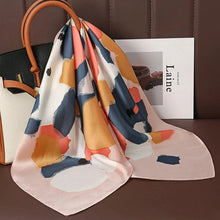 Load image into Gallery viewer, Luxury Satin Silk Square Scarf – Shawl, Hijab & Fashion Wrap 2023