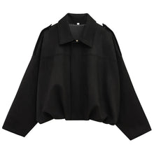 Load image into Gallery viewer, Women’s Suede Bomber Jacket – Cropped Racing Style