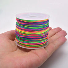 Load image into Gallery viewer, 50 Yards 0.8mm Braided Nylon Cord – Durable Satin String for Jewelry Making, Beading, Macrame, Chinese Knot & DIY Crafts