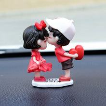 Load image into Gallery viewer, Couple Cute Ornaments for Car, Car Decoration Cute Cartoon Couples Action, Cartoon Car Dashboard Decorations, Cute Lovely Kiss C