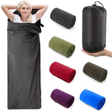 Load image into Gallery viewer, Fleece Sleeping Bag Portable Ultra-light Polar Travel Sheets for Adults Outdoor Camping Tent Bed Warm Sleeping Bag Liner