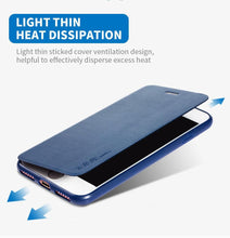 Load image into Gallery viewer, Ultra Thin Slim Case For iPhone 13 12 Case 6S 7 8 Plus X XR XS Max Flip Leather Cover For iPhone 12 11 Pro Max Case Leather Extra Slim Phone Case With Stand Function