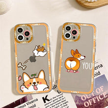 Load image into Gallery viewer, Cute Puppy Phone Case For Iphone 11 12 13 Mini Pro Max 14 Pro Max Case Shell Butt Squishy Fidget Toys Phone Case For Iphone