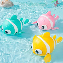 Load image into Gallery viewer, Bath Toys Cute Swimming Clown Fish Bath Toy for Toddlers Floating Wind Up Toys for Boy Girl New Born Baby Bathtub Toddler Toys