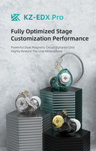 Load image into Gallery viewer, KZ EDX pro In-ear type Earphones Stereo DJ Hi-Fi Bass HIFI Microphone Earplugs Cable speakers reduce noise and detachable cables