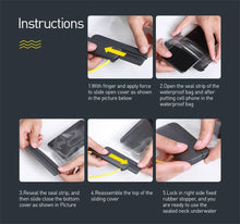 Load image into Gallery viewer, Unique Soft Waterproof Phone Case 7.2inch IPX8 Waterproof Phone Bag For iPhone 13 Waterproof Pouch Diving Surfing Phone Bag Case Cover Adjustable Rope Phone Case