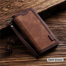 Load image into Gallery viewer, Luxury Magnetic Leather Flip Case For iPhone 14 13 12 Mini 11 Pro SE Card Holder Wallet Stand Cover Leather Wallet Flip Case Cover With Card And Cash Slot 360 Full Body Protection