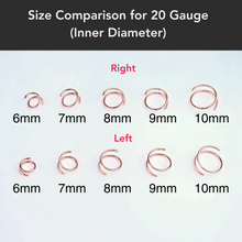 Load image into Gallery viewer, Double Hoop Nose Solid 14k Rose Gold Spiral Nose Ring 20G 8mm Right