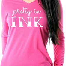 Load image into Gallery viewer, Pretty in Ink Tapered Long Sleeve Hoodie