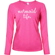 Load image into Gallery viewer, Mermaid Life Tapered Long Sleeve Hoodie