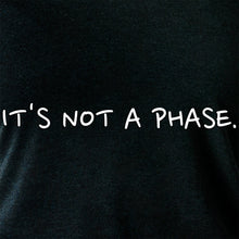 Load image into Gallery viewer, It's Not a Phase Black Tapered Long Sleeve Hoodie
