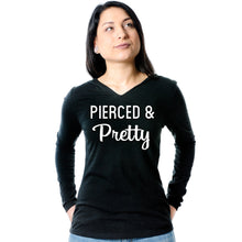 Load image into Gallery viewer, Pierced & Pretty Black Tapered Long Sleeve Hoodie