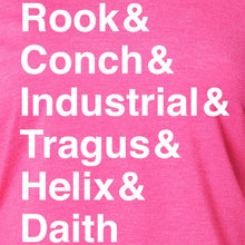 Load image into Gallery viewer, Rook & Conch & Industrial & Tragus & Helix & Daith Tapered Long Sleeve Hoodie